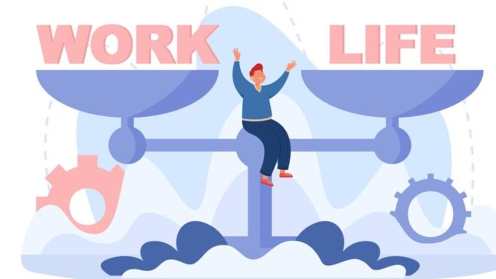 image depicting a balance between life and work